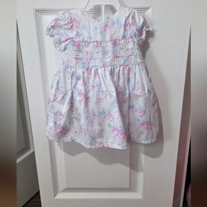 Little Me Pink and Blue Floral Dress